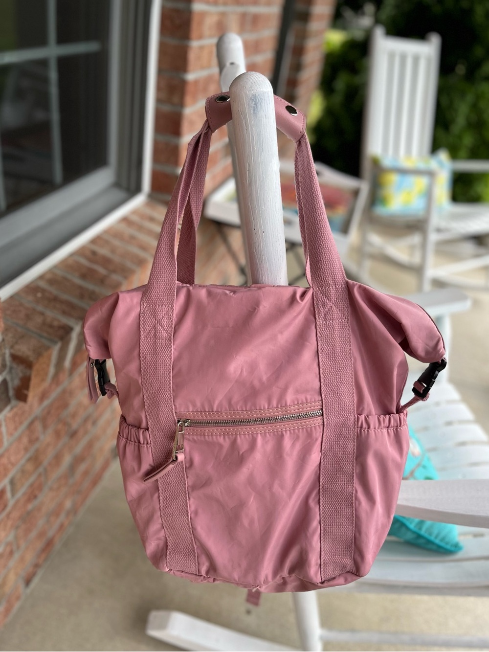 Madden Girl Booker School Backpack Light Pink Nylon